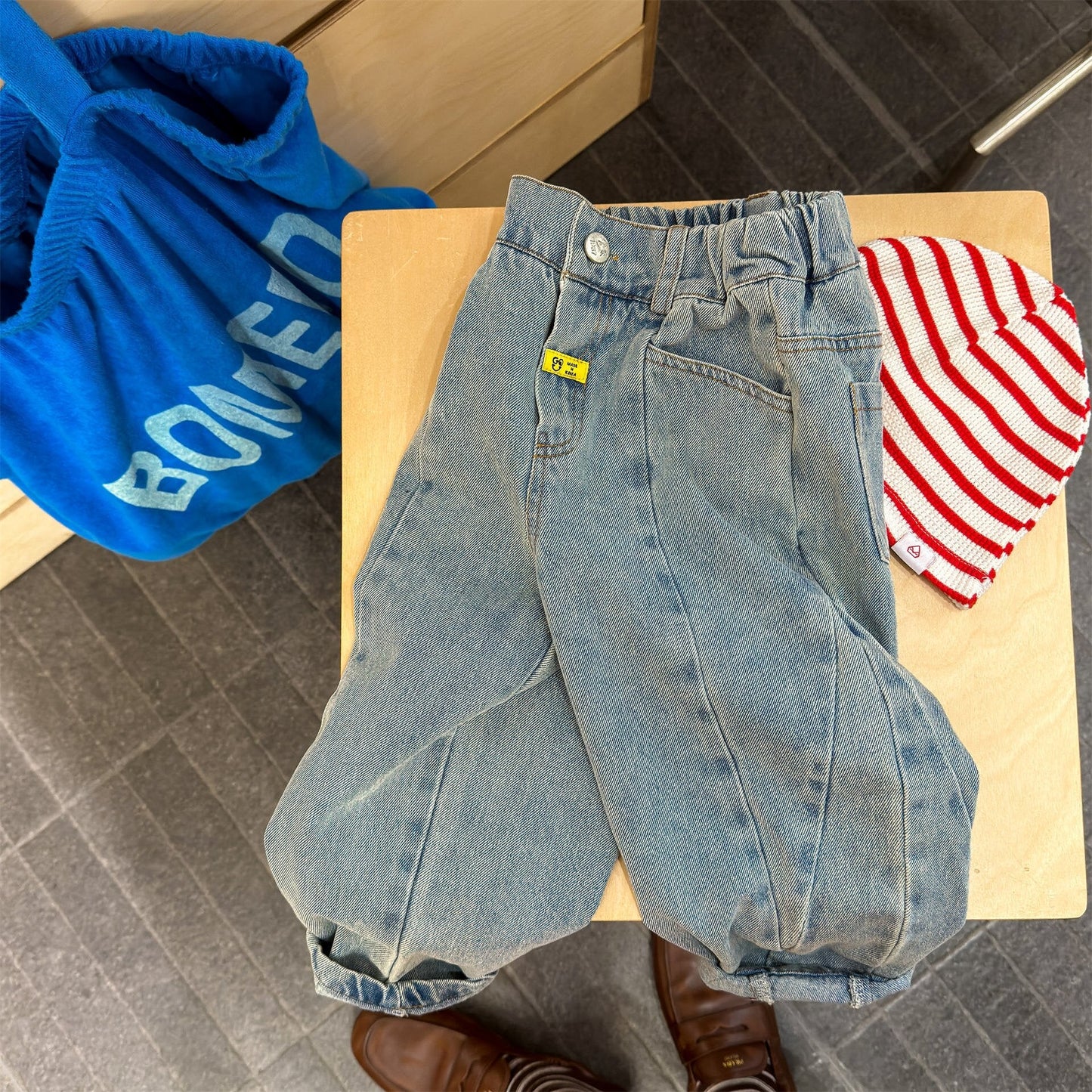 デニムパンツ Blue / 80cm Spring Denim Tapered Pants デニム テーパードパンツ【mh0012082】
