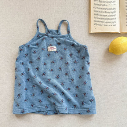 タンクトップ・キャミソール・ノースリーブトップス Blue / 80cm ノースリーブキャミソールTシャツ【mh0009545】