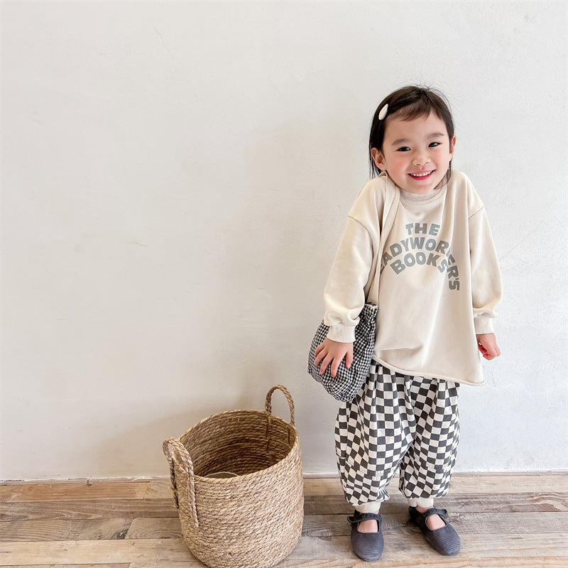 ロングパンツ・スウェットパンツ Checkerboard Loose Harem Pants チェッカー柄 ルーズ ハーレムパンツ【mh0011999】