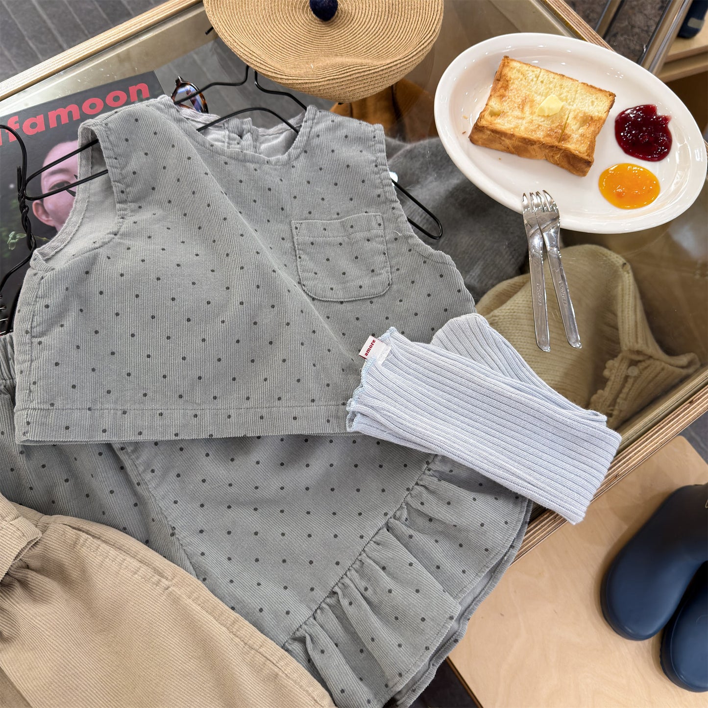 ノースリーブセットアップ Children's Vest Capri Pants Set セットアップ カプリパンツ【mh0011946】