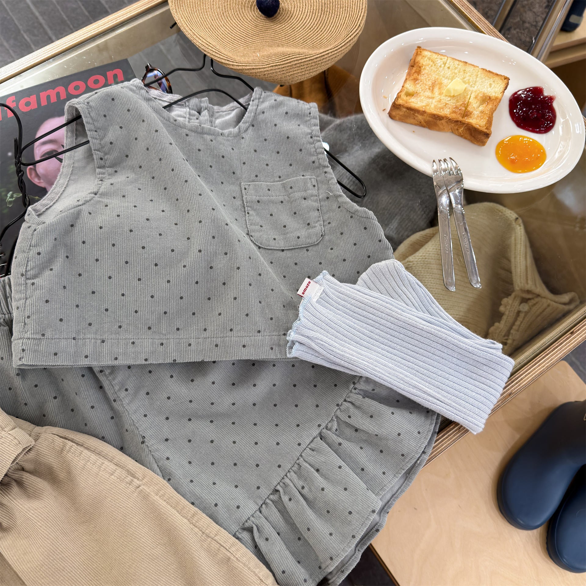 ノースリーブセットアップ Children's Vest Capri Pants Set セットアップ カプリパンツ【mh0011946】