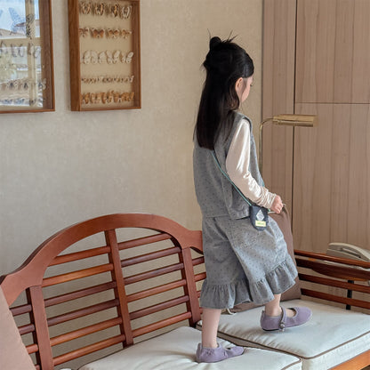 ノースリーブセットアップ Children's Vest Capri Pants Set セットアップ カプリパンツ【mh0011946】