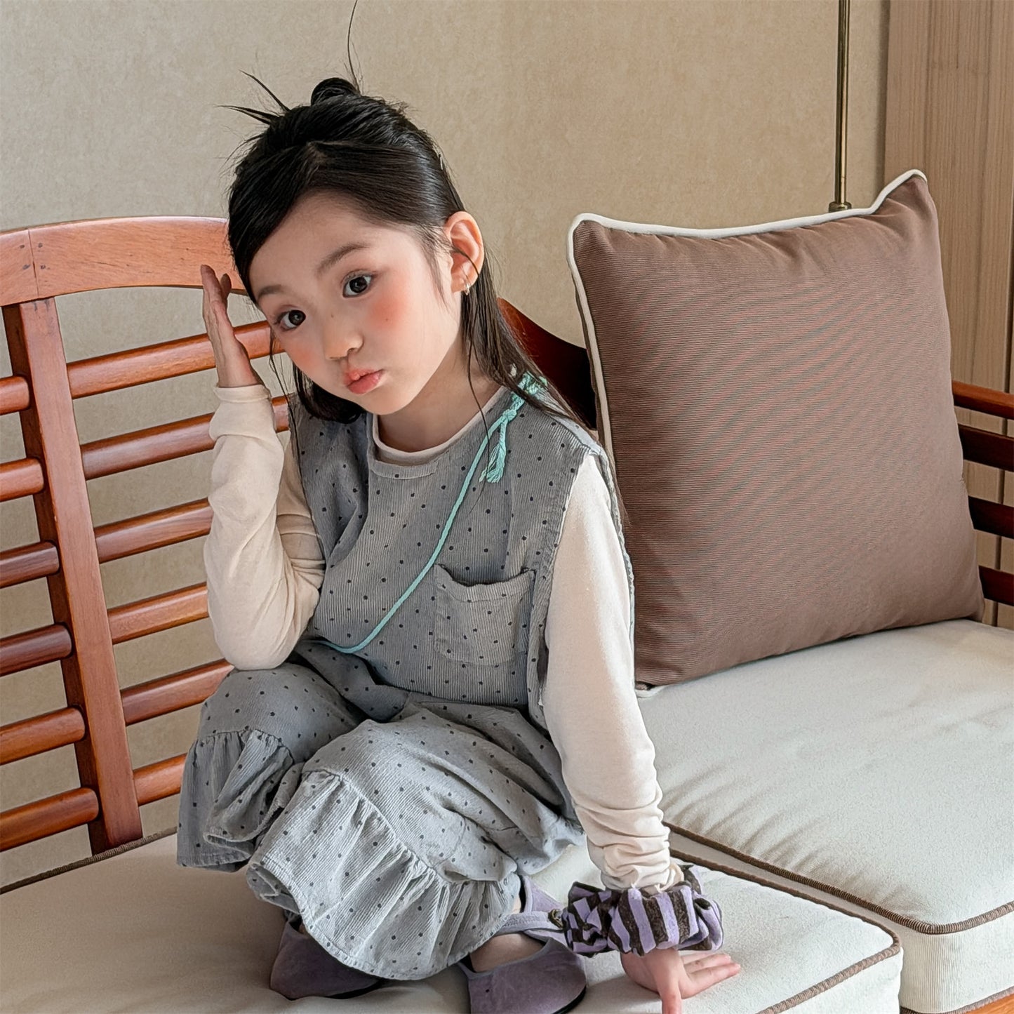 ノースリーブセットアップ Children's Vest Capri Pants Set セットアップ カプリパンツ【mh0011946】