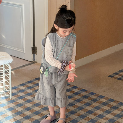 ノースリーブセットアップ Children's Vest Capri Pants Set セットアップ カプリパンツ【mh0011946】