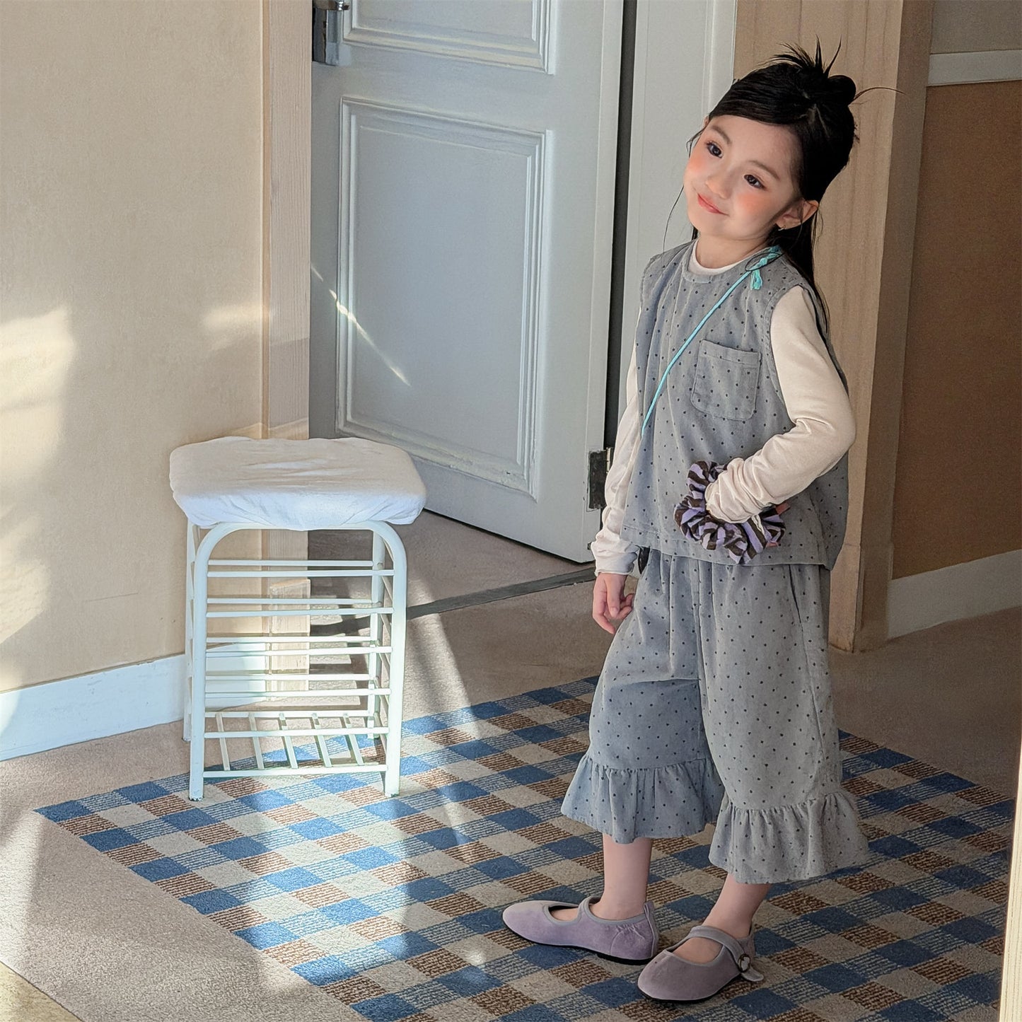 ノースリーブセットアップ Children's Vest Capri Pants Set セットアップ カプリパンツ【mh0011946】