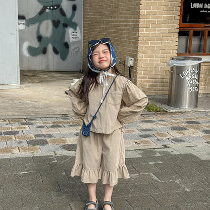 ノースリーブセットアップ Children's Vest Capri Pants Set セットアップ カプリパンツ【mh0011946】