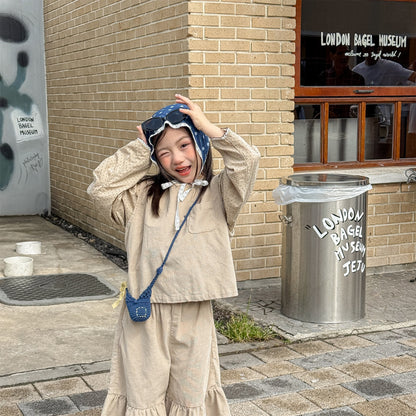 ノースリーブセットアップ Children's Vest Capri Pants Set セットアップ カプリパンツ【mh0011946】