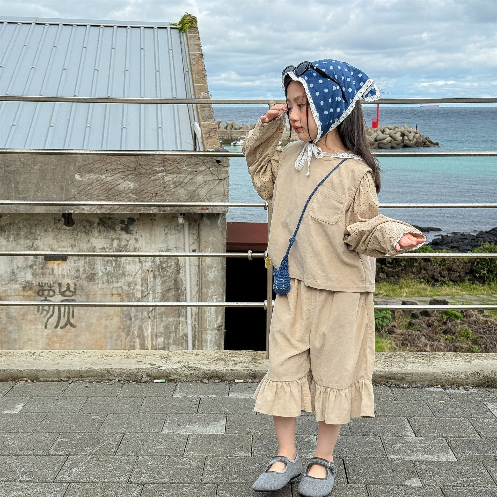 ノースリーブセットアップ Children's Vest Capri Pants Set セットアップ カプリパンツ【mh0011946】