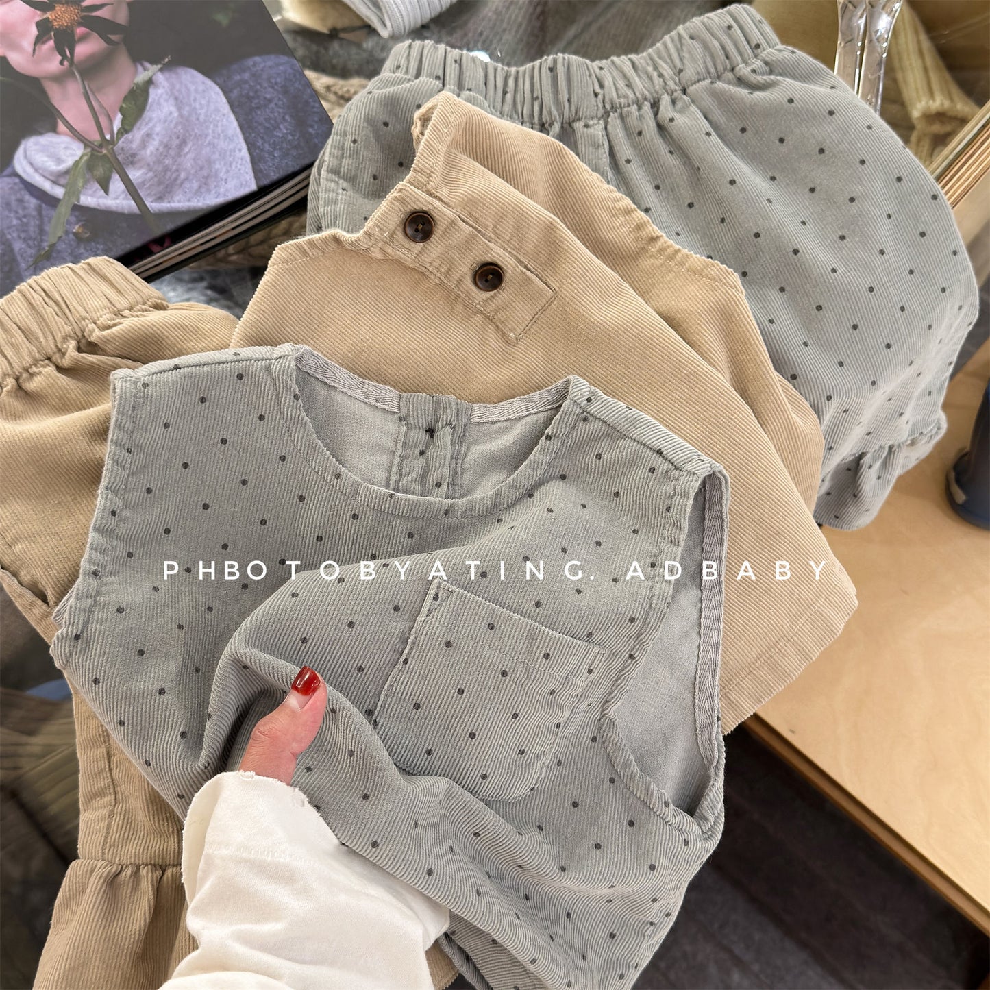 ノースリーブセットアップ Children's Vest Capri Pants Set セットアップ カプリパンツ【mh0011946】