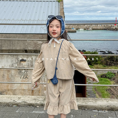 ノースリーブセットアップ Children's Vest Capri Pants Set セットアップ カプリパンツ【mh0011946】