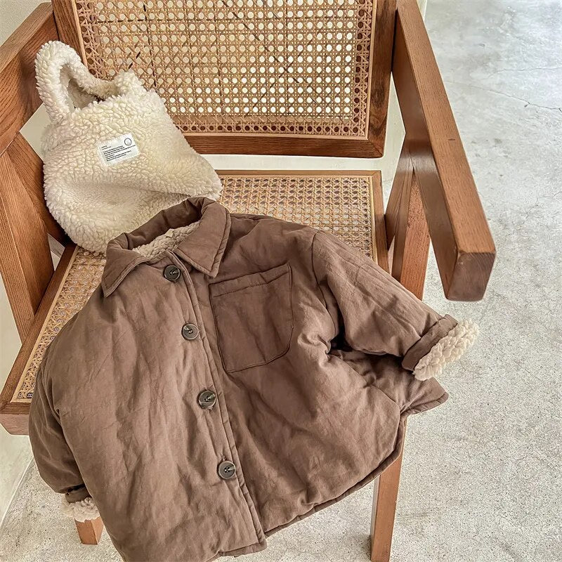 ショートコート・ジャケット・ジャンパー Coffee / 80cm キッズ 裏ボアフリース ジャケット コート アウター【mh0003027】