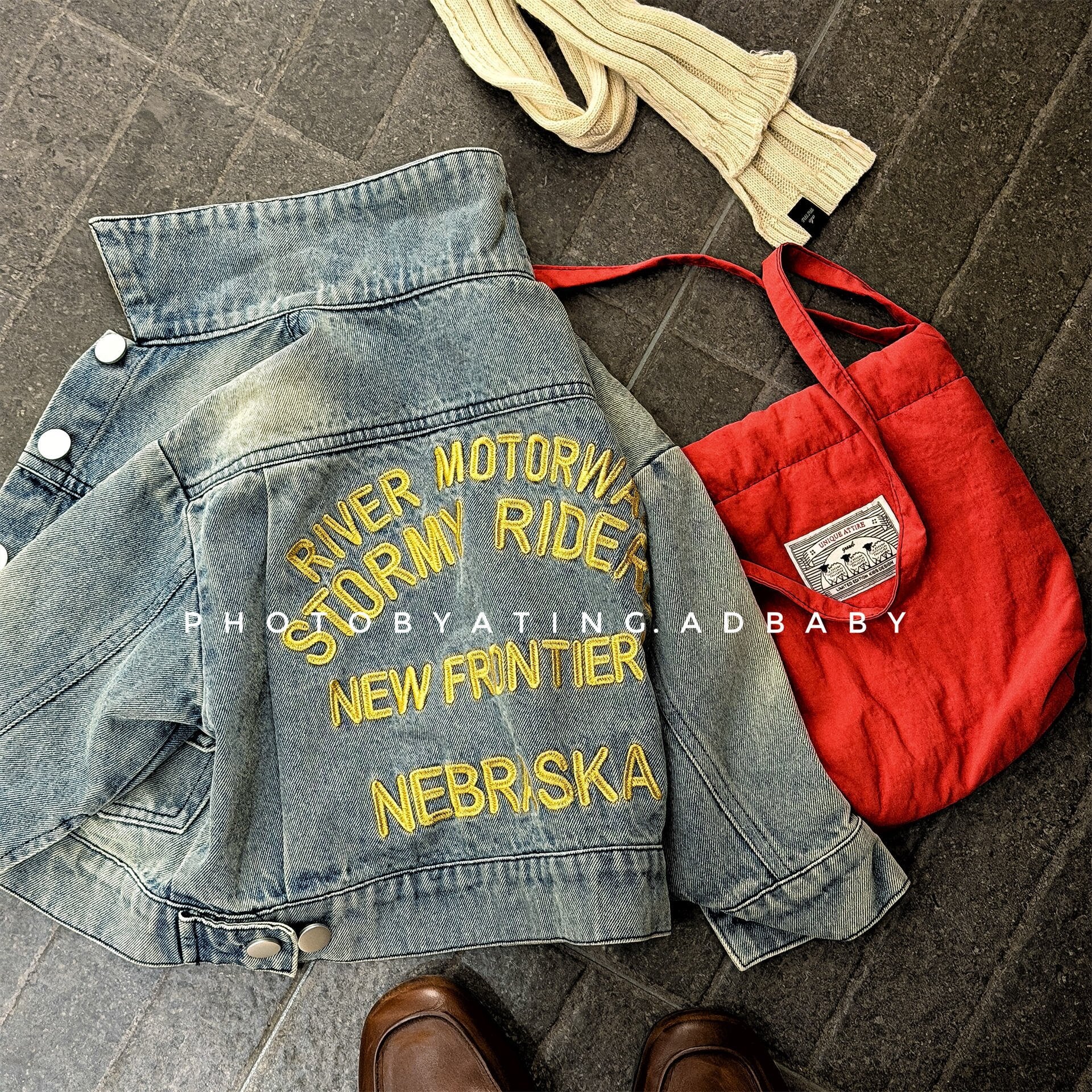 ショートコート・ジャケット・ジャンパー Embroidered Denim Jacket 刺繍 デニムジャケット【mh0012124】