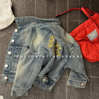 ショートコート・ジャケット・ジャンパー Embroidered Denim Jacket 刺繍 デニムジャケット【mh0012124】