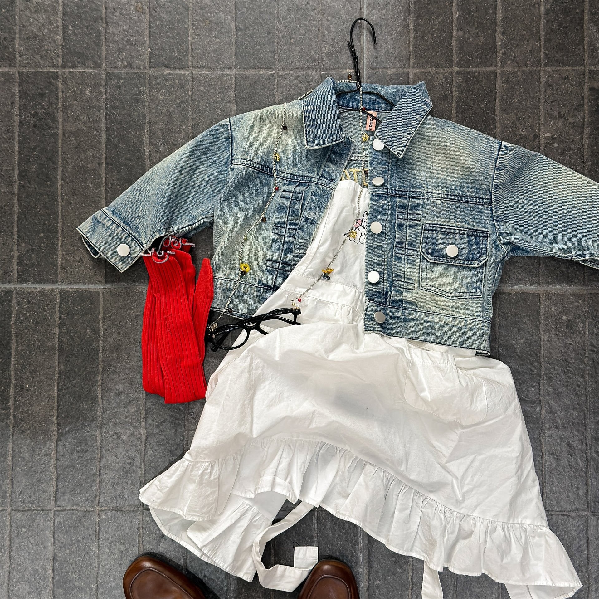 ショートコート・ジャケット・ジャンパー Embroidered Denim Jacket 刺繍 デニムジャケット【mh0012124】