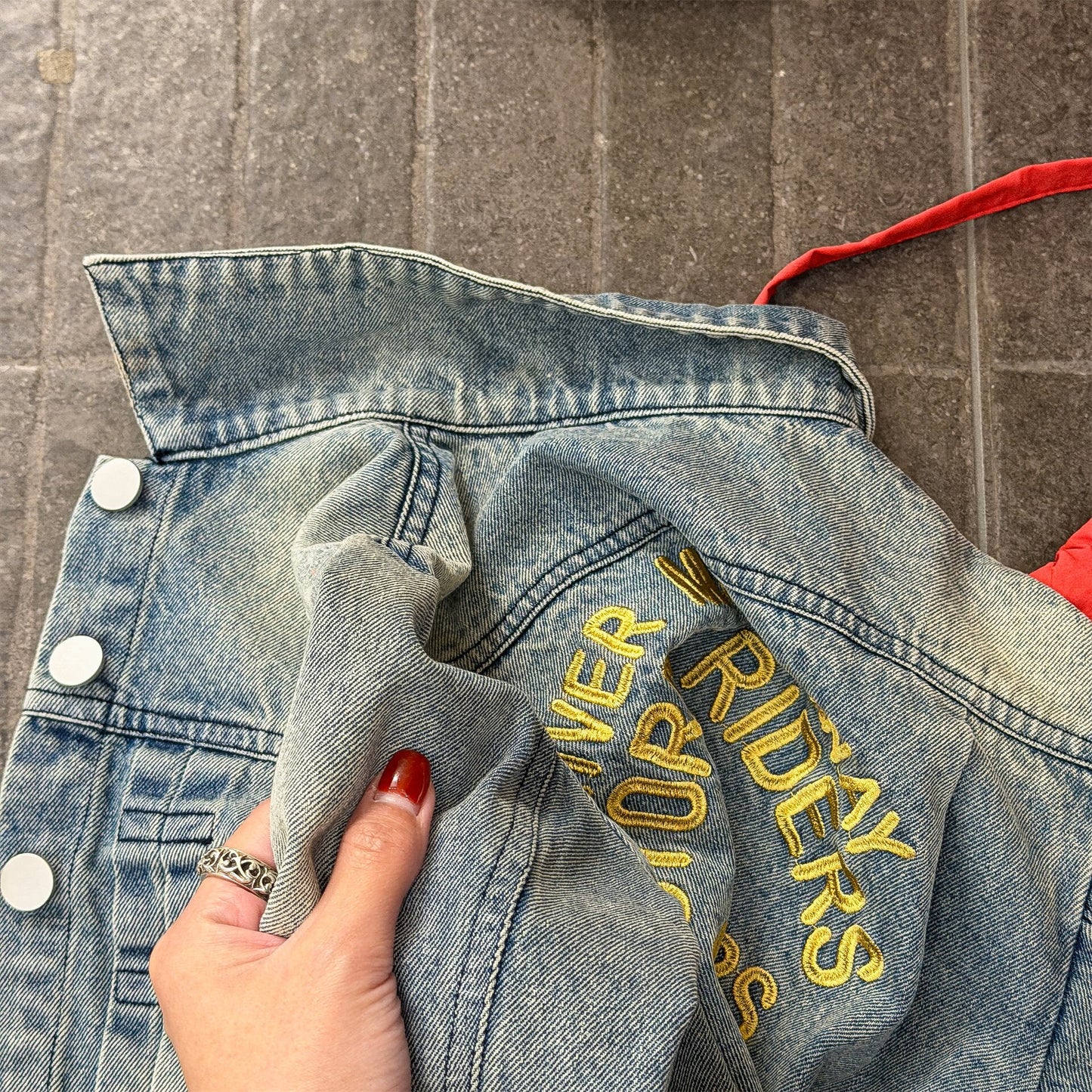 ショートコート・ジャケット・ジャンパー Embroidered Denim Jacket 刺繍 デニムジャケット【mh0012124】