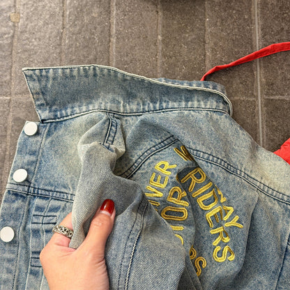 ショートコート・ジャケット・ジャンパー Embroidered Denim Jacket 刺繍 デニムジャケット【mh0012124】