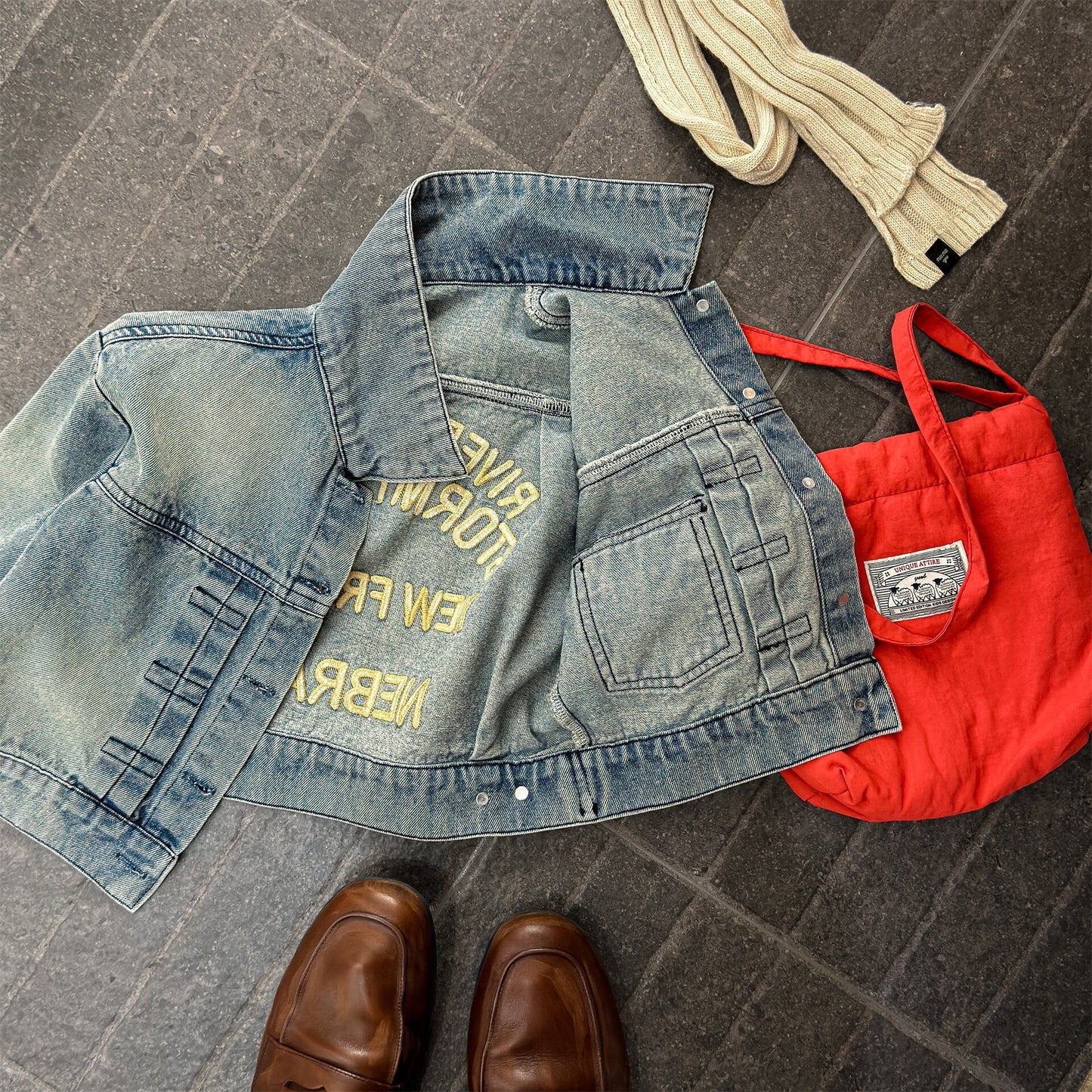 ショートコート・ジャケット・ジャンパー Embroidered Denim Jacket 刺繍 デニムジャケット【mh0012124】