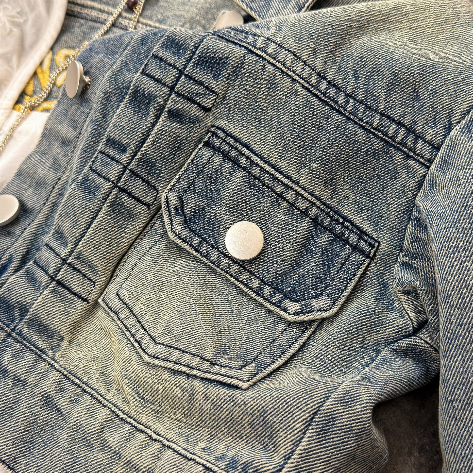 ショートコート・ジャケット・ジャンパー Embroidered Denim Jacket 刺繍 デニムジャケット【mh0012124】