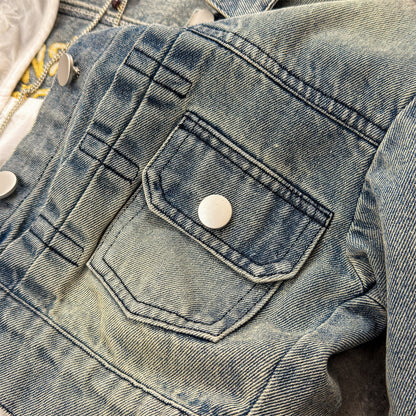 ショートコート・ジャケット・ジャンパー Embroidered Denim Jacket 刺繍 デニムジャケット【mh0012124】