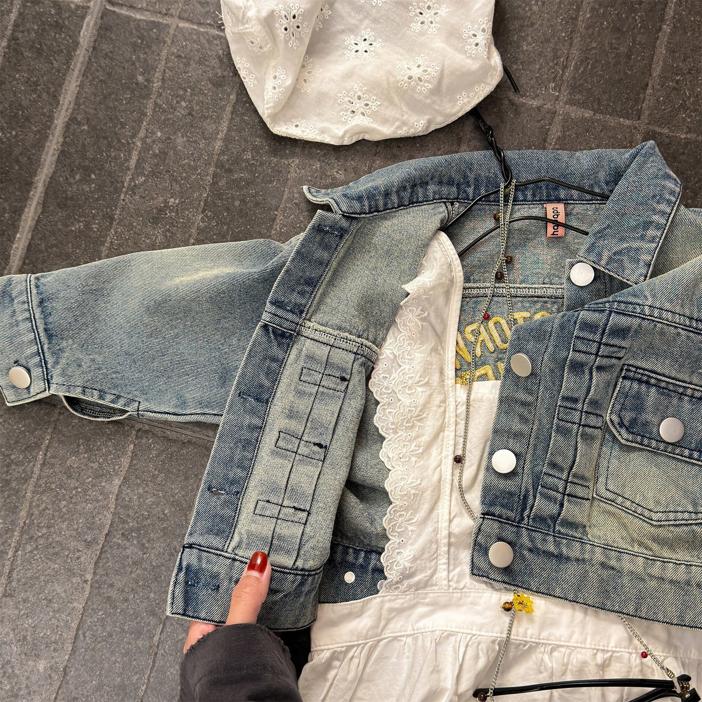 ショートコート・ジャケット・ジャンパー Embroidered Denim Jacket 刺繍 デニムジャケット【mh0012124】