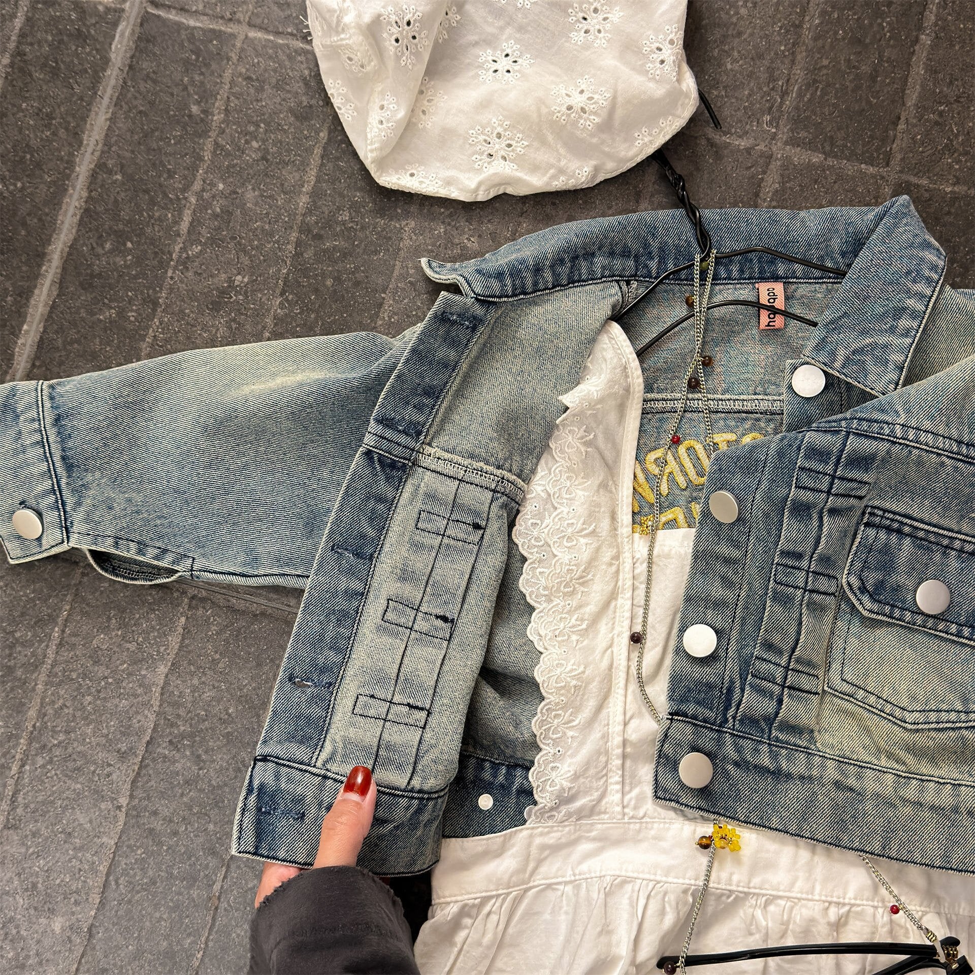 ショートコート・ジャケット・ジャンパー Embroidered Denim Jacket 刺繍 デニムジャケット【mh0012124】