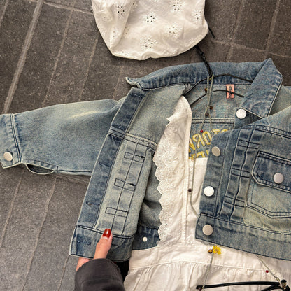 ショートコート・ジャケット・ジャンパー Embroidered Denim Jacket 刺繍 デニムジャケット【mh0012124】