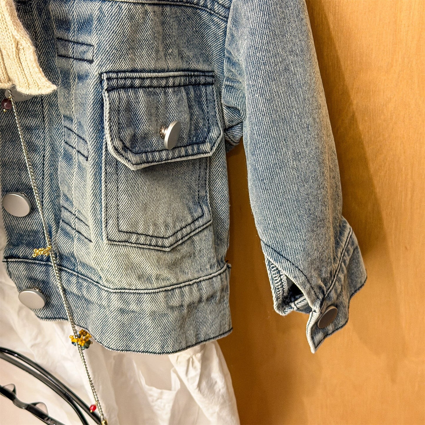 ショートコート・ジャケット・ジャンパー Embroidered Denim Jacket 刺繍 デニムジャケット【mh0012124】