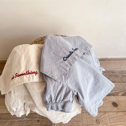 半袖シャツ・ブラウス Embroidered Large Lapel Linen Shirt 刺繍 ビッグカラー リネンシャツ【mh0011998】