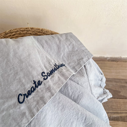 半袖シャツ・ブラウス Embroidered Large Lapel Linen Shirt 刺繍 ビッグカラー リネンシャツ【mh0011998】