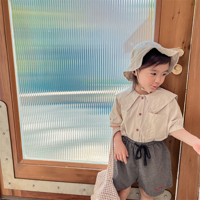 半袖シャツ・ブラウス Embroidered Large Lapel Linen Shirt 刺繍 ビッグカラー リネンシャツ【mh0011998】