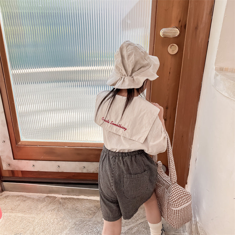 半袖シャツ・ブラウス Embroidered Large Lapel Linen Shirt 刺繍 ビッグカラー リネンシャツ【mh0011998】