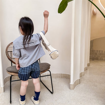 半袖シャツ・ブラウス Embroidered Large Lapel Linen Shirt 刺繍 ビッグカラー リネンシャツ【mh0011998】