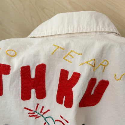 長袖シャツ・ブラウス Embroidered Shirt Spring Top 刺繍 シャツ トップス【mh0012079】