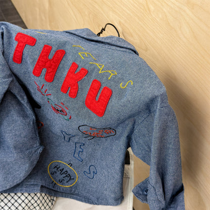 長袖シャツ・ブラウス Embroidered Shirt Spring Top 刺繍 シャツ トップス【mh0012079】
