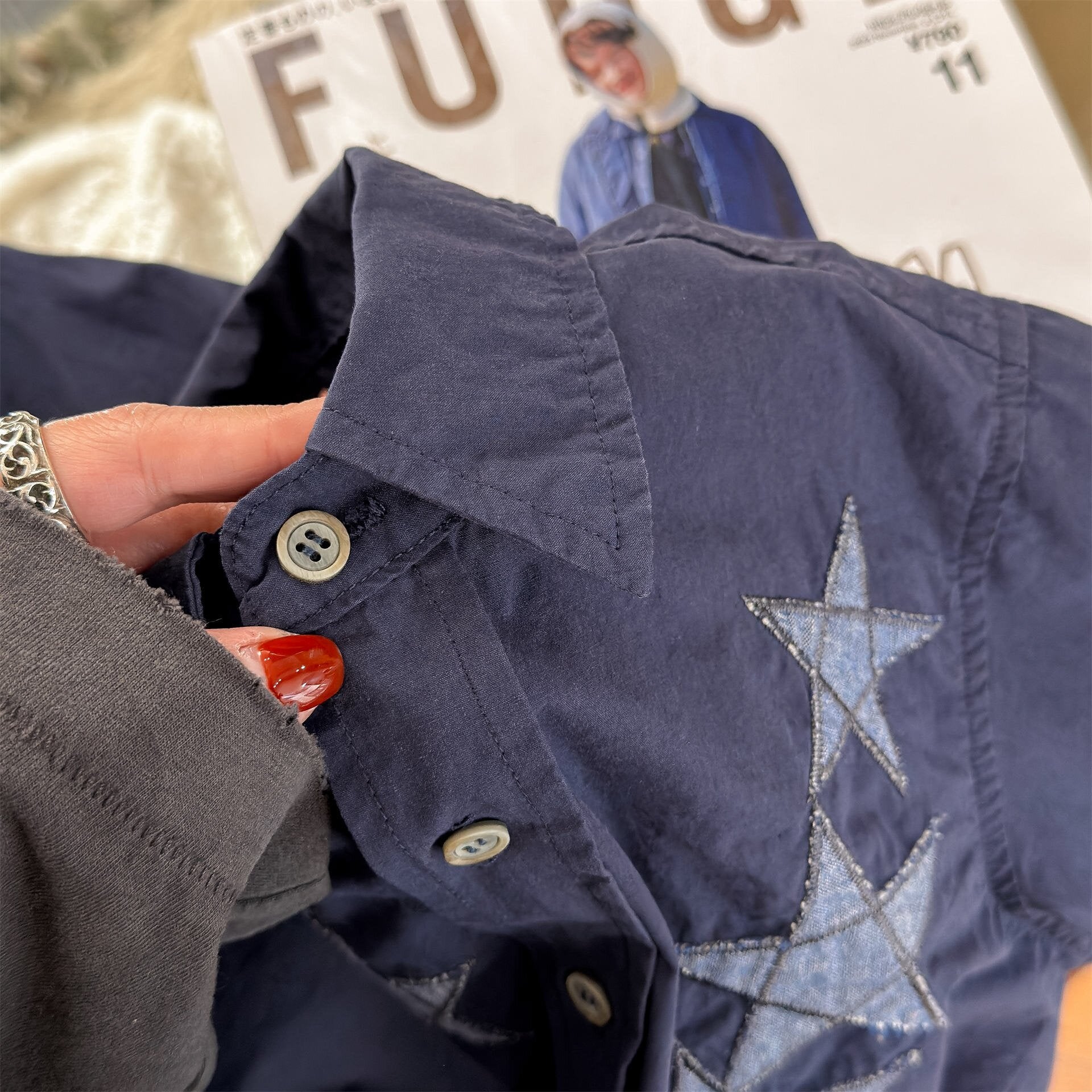 長袖シャツ・ブラウス Embroidered Spring Shirt Top 刺繍入り シャツ トップス【mh0012038】