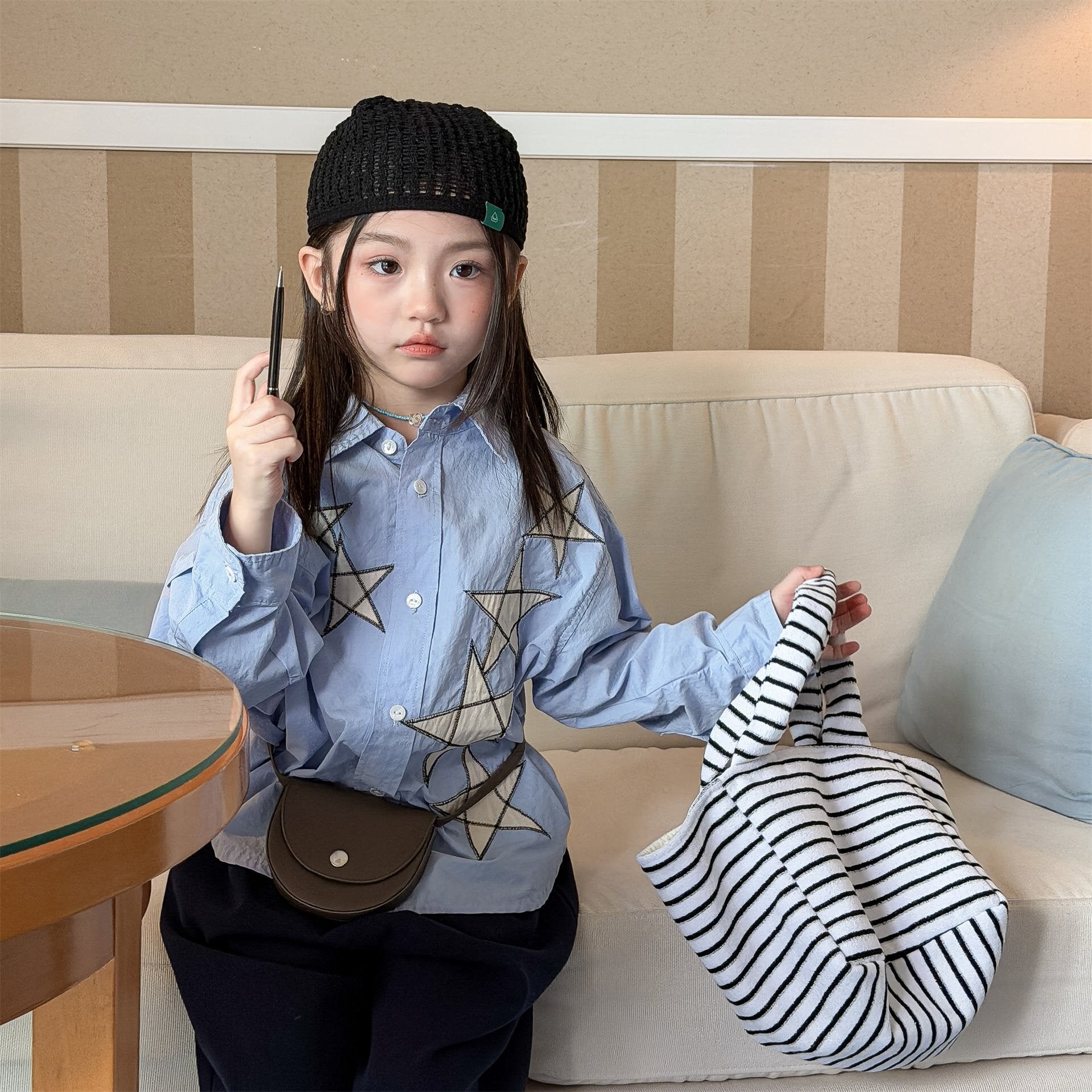 長袖シャツ・ブラウス Embroidered Spring Shirt Top 刺繍入り シャツ トップス【mh0012038】