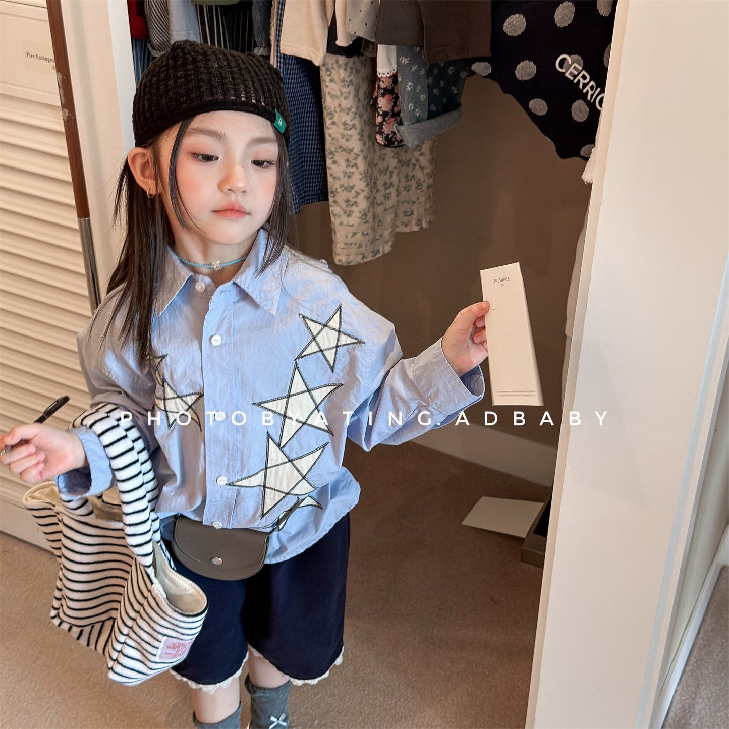 長袖シャツ・ブラウス Embroidered Spring Shirt Top 刺繍入り シャツ トップス【mh0012038】