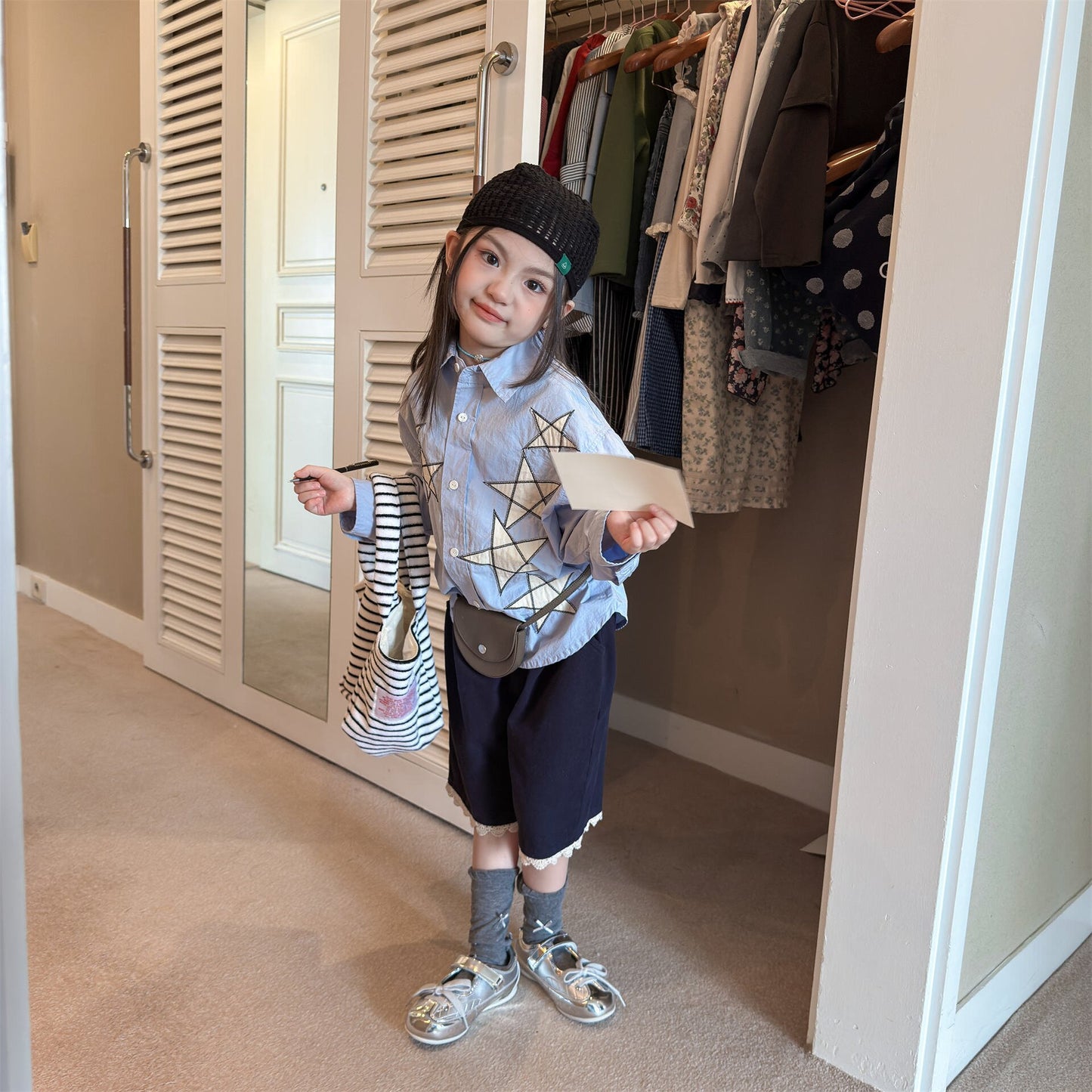 長袖シャツ・ブラウス Embroidered Spring Shirt Top 刺繍入り シャツ トップス【mh0012038】