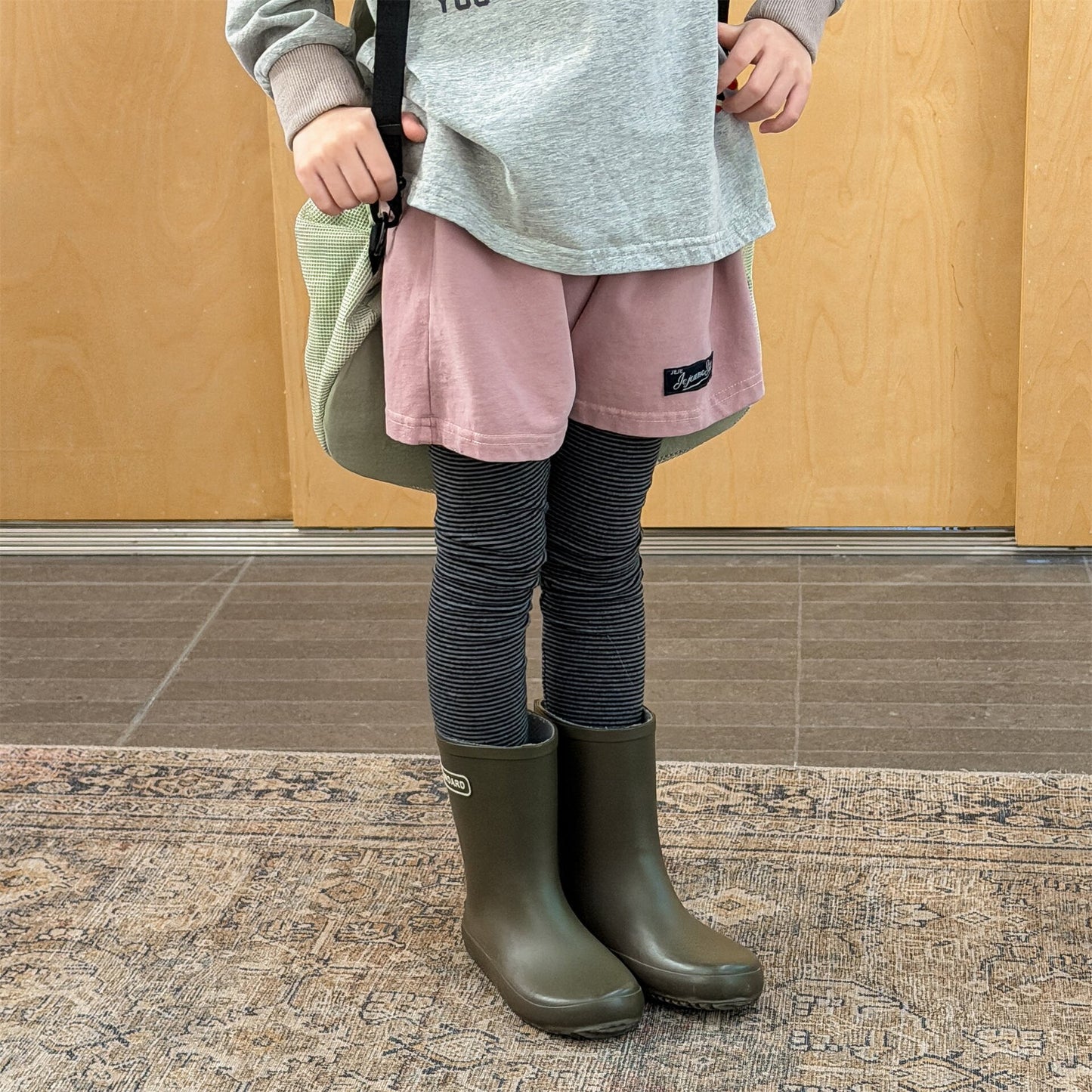 レギンスパンツ Fake Two-Piece Leggings フェイク レイヤード レギンスパンツ【mh0012135】