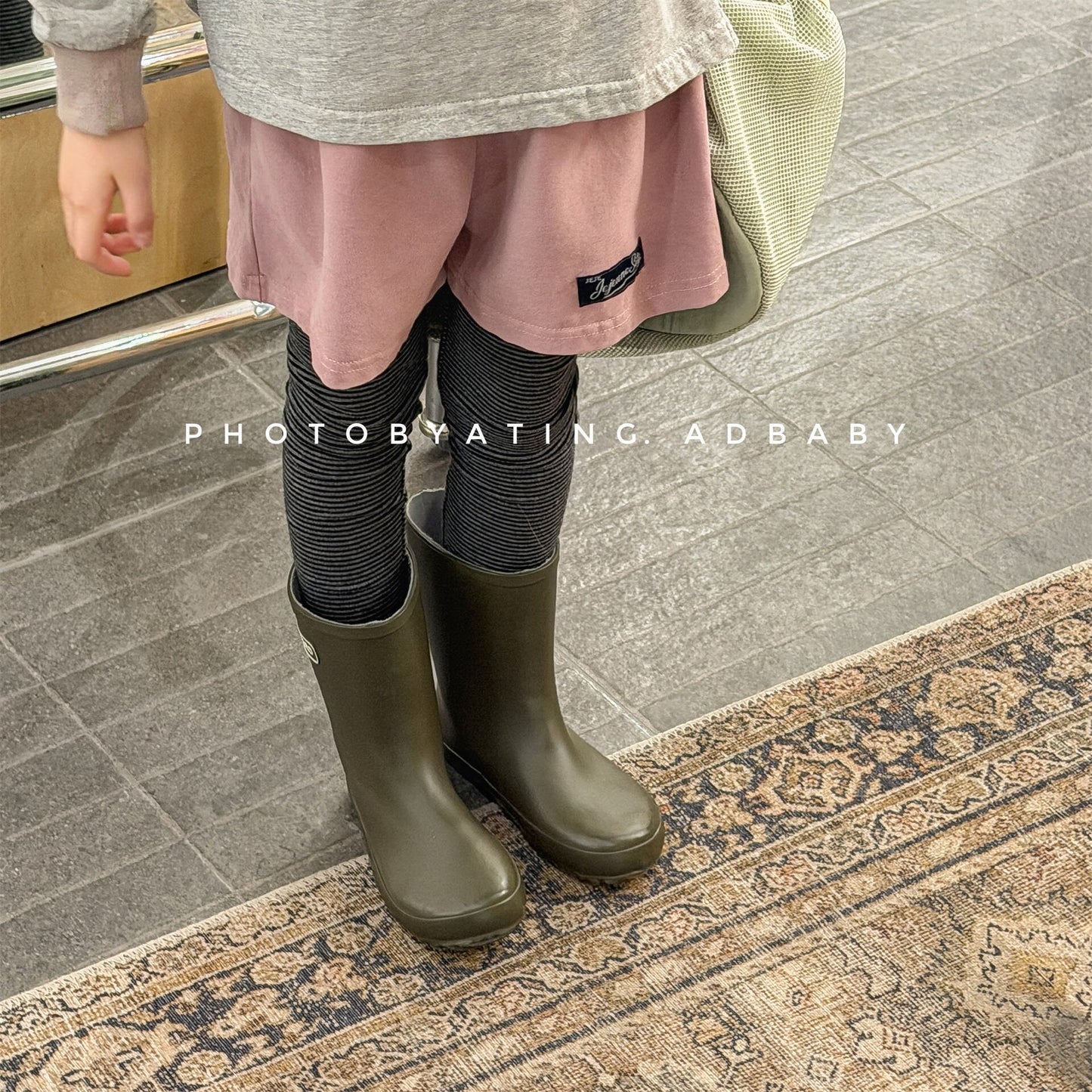 レギンスパンツ Fake Two-Piece Leggings フェイク レイヤード レギンスパンツ【mh0012135】