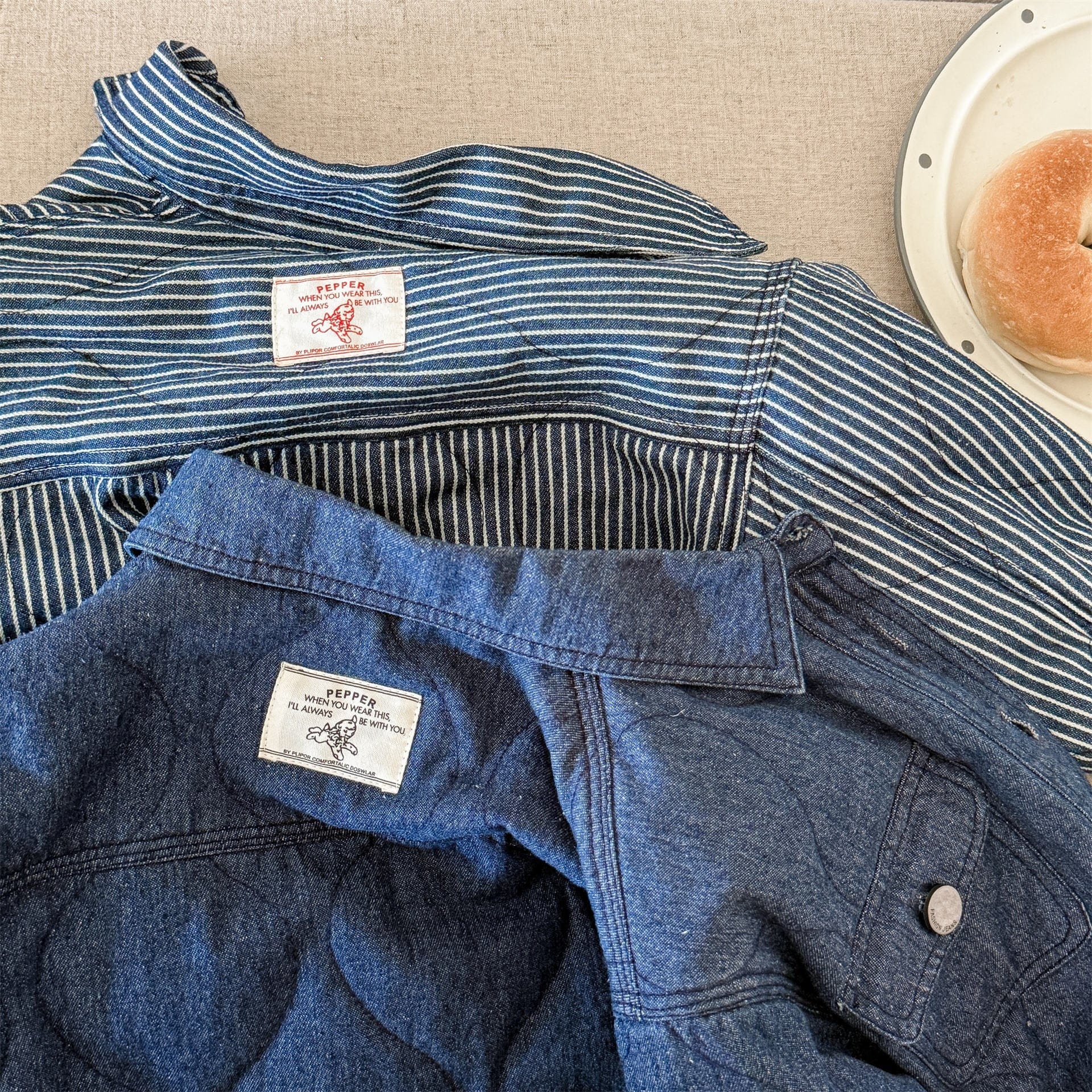 ショートコート・ジャケット・ジャンパー キルティングデニムブルゾンジャケット Gジャン【mh0010814】