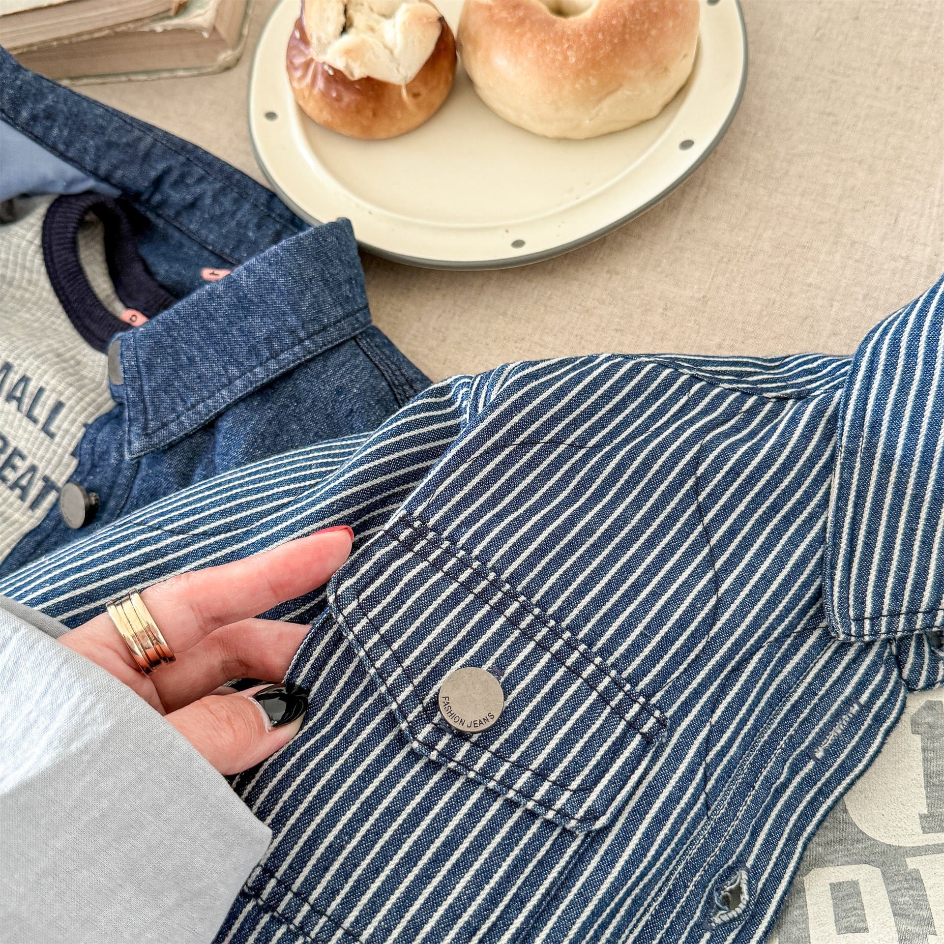 ショートコート・ジャケット・ジャンパー キルティングデニムブルゾンジャケット Gジャン【mh0010814】