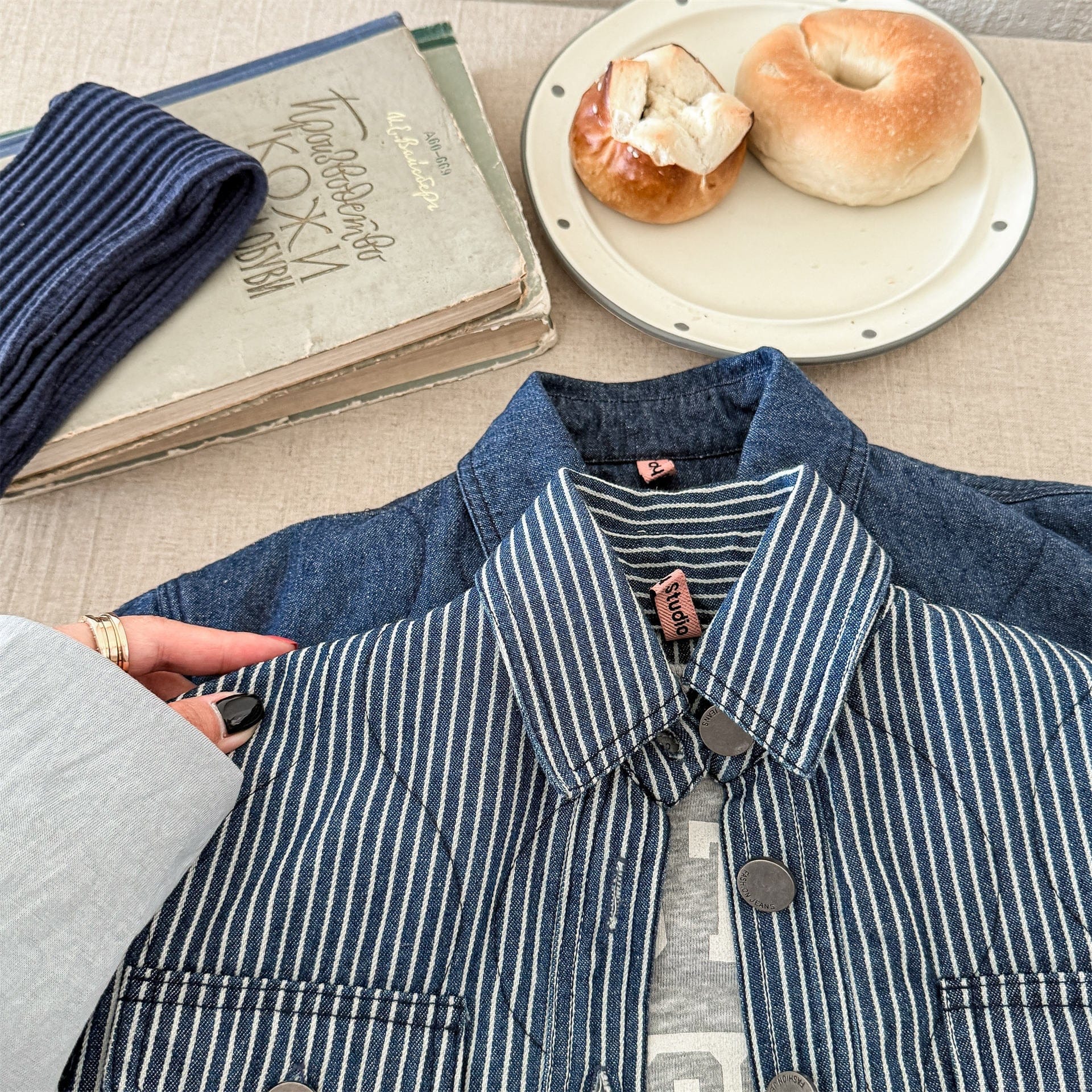 ショートコート・ジャケット・ジャンパー キルティングデニムブルゾンジャケット Gジャン【mh0010814】