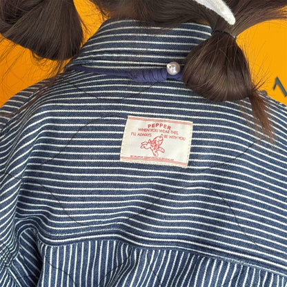 ショートコート・ジャケット・ジャンパー キルティングデニムブルゾンジャケット Gジャン【mh0010814】