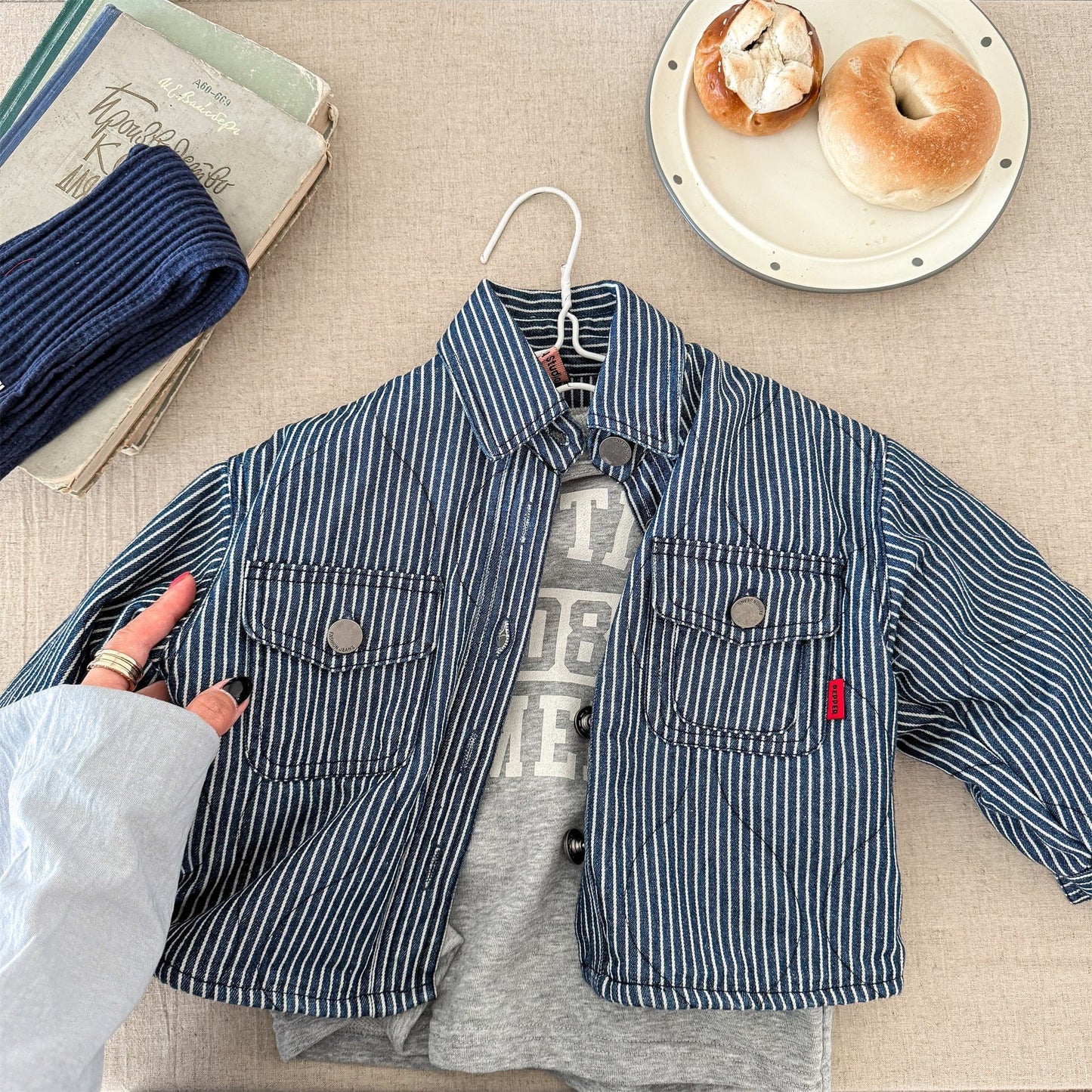 ショートコート・ジャケット・ジャンパー キルティングデニムブルゾンジャケット Gジャン【mh0010814】