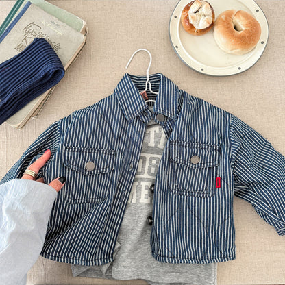 ショートコート・ジャケット・ジャンパー キルティングデニムブルゾンジャケット Gジャン【mh0010814】