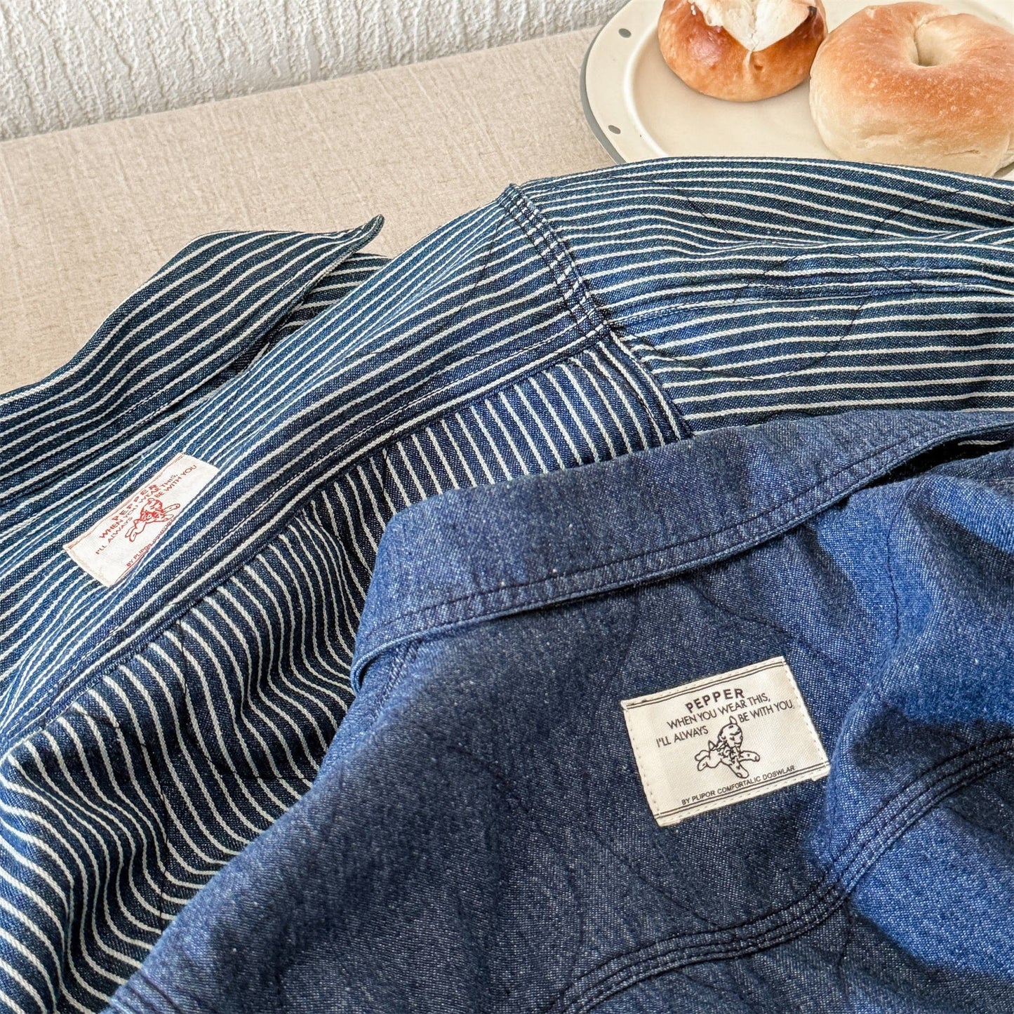 ショートコート・ジャケット・ジャンパー キルティングデニムブルゾンジャケット Gジャン【mh0010814】