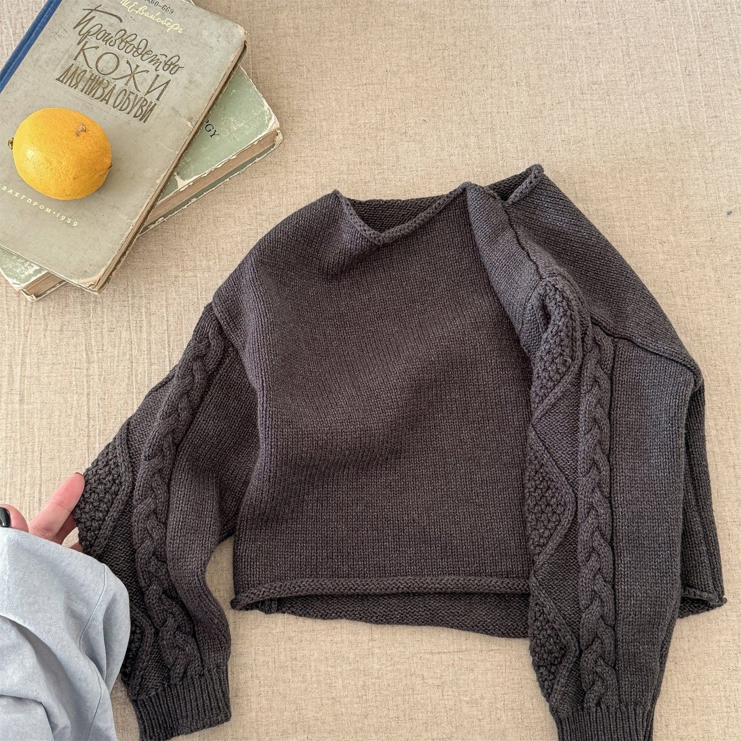 ニット・セーター Gray / 80cm カットオフニット長袖セータートップス【mh0010636】