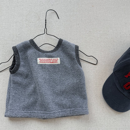 ベスト Gray / 80cm フロントボタン付きフリースベスト【mh0010809】