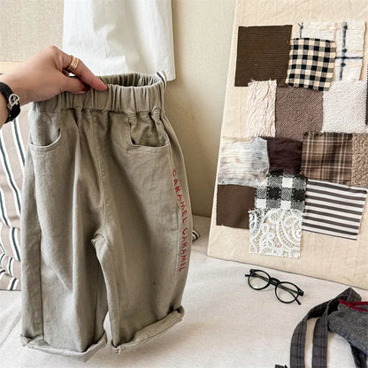 ロングパンツ・スウェットパンツ Gray Apricot / 12M  80CM キッズパンツ レターロゴプリントロングルーズパンツ 2カラー【mh0006837】